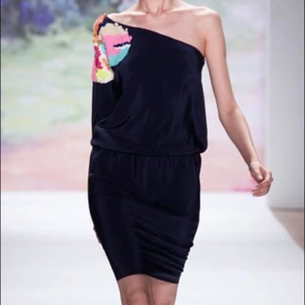 TIBI One Shoulder Sequin Dress